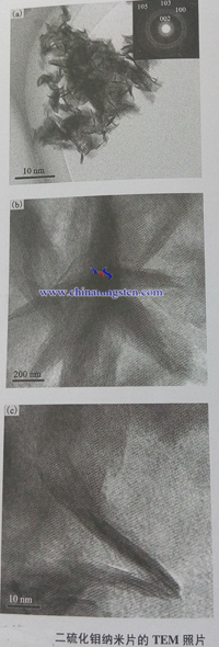 二硫化钼纳米片TEM